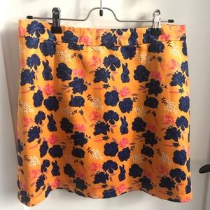 KLING orange patterned skirt
